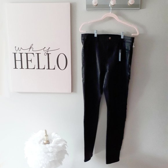 J Brand black crystal fringe high rise skinny jeans - Picture 13 of 16